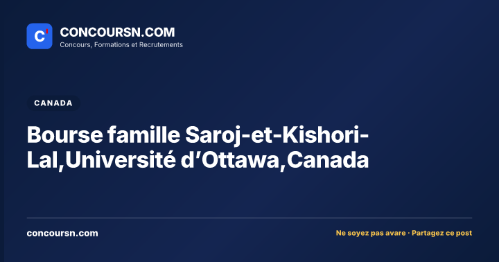 Illustration de l’article : Bourse famille Saroj-et-Kishori-Lal,Université d’Ottawa,Canada