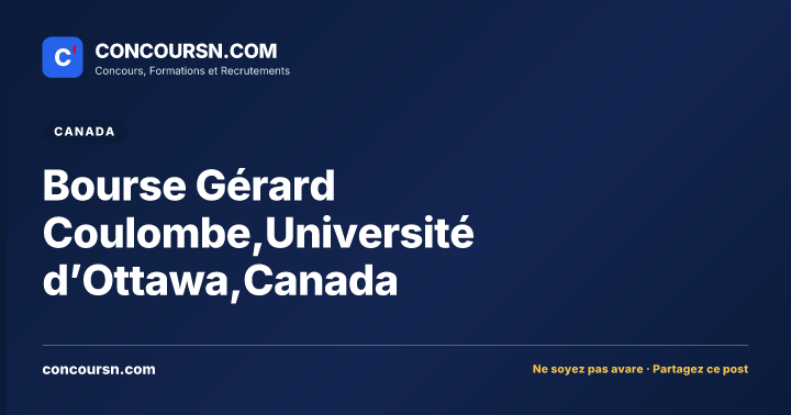 Illustration de l’article : Bourse Gérard Coulombe,Université d’Ottawa,Canada