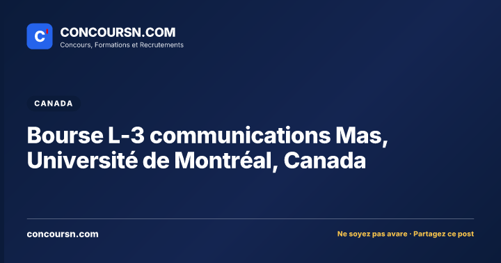Illustration de l’article : Bourse L-3 communications Mas, Université de Montréal, Canada