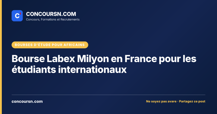 Illustration de l’article : Bourse Labex Milyon en France pour les étudiants internationaux