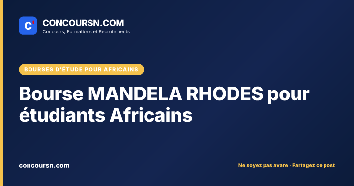 Illustration de l’article : Bourse MANDELA RHODES pour étudiants Africains