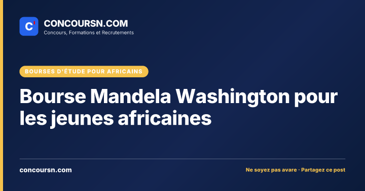 Illustration de l’article : Bourse Mandela Washington pour les jeunes africaines