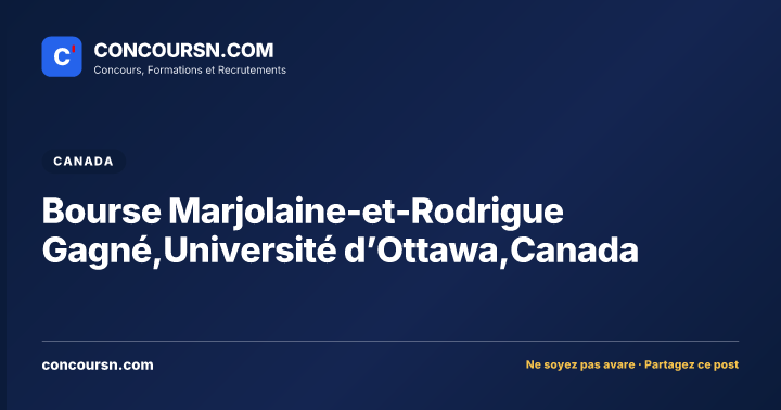 Illustration de l’article : Bourse Marjolaine-et-Rodrigue Gagné,Université d’Ottawa,Canada