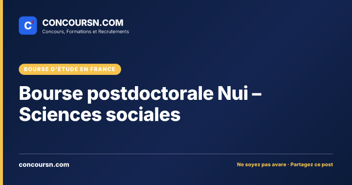 Illustration de l’article : Bourse postdoctorale Nui – Sciences sociales