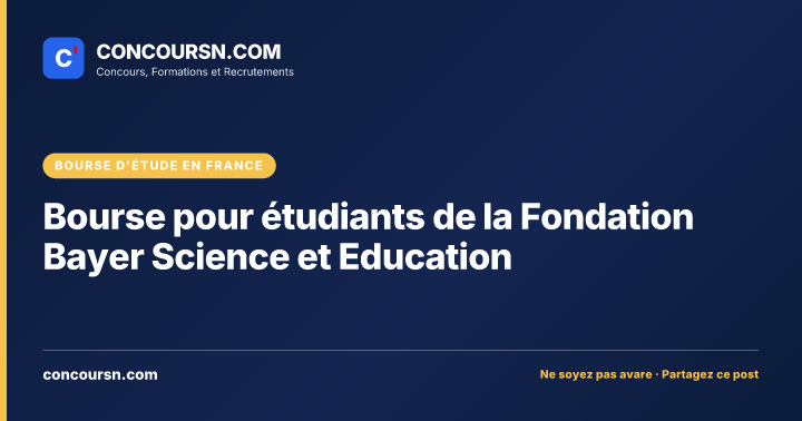 Illustration de l’article : Bourse pour étudiants de la Fondation Bayer Science et Education