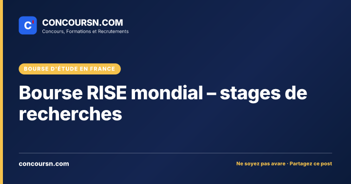 Illustration de l’article : Bourse RISE mondial – stages de recherches