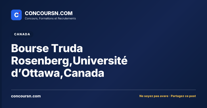 Illustration de l’article : Bourse Truda Rosenberg,Université d’Ottawa,Canada