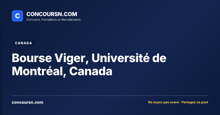 Illustration de l’article : Bourse Viger, Université de Montréal, Canada