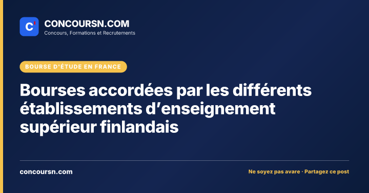 Illustration de l’article : Bourses accordées par les différents établissements d’enseignement supérieur finlandais