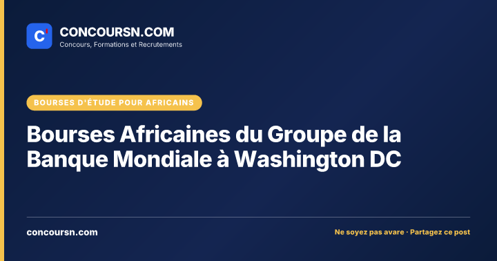 Illustration de l’article : Bourses Africaines du Groupe de la Banque Mondiale à Washington DC