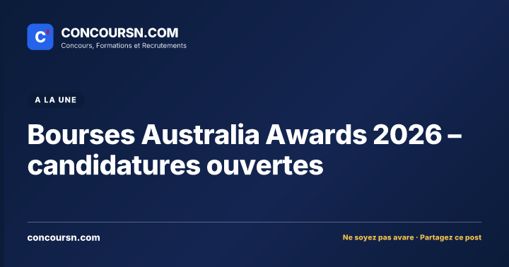 Illustration de l’article : Bourses Australia Awards 2026 – candidatures ouvertes