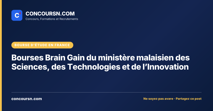 Illustration de l’article : Bourses Brain Gain du ministère malaisien des Sciences, des Technologies et de l’Innovation