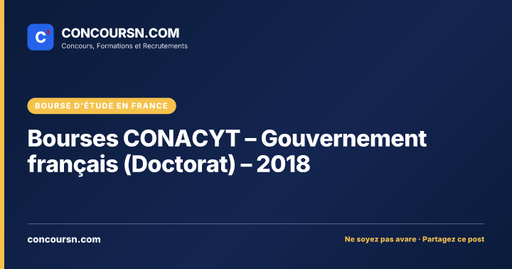 Illustration de l’article : Bourses CONACYT – Gouvernement français (Doctorat) – 2018