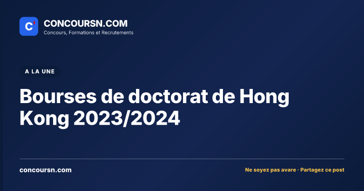 Illustration de l’article : Bourses de doctorat de Hong Kong 2023/2024