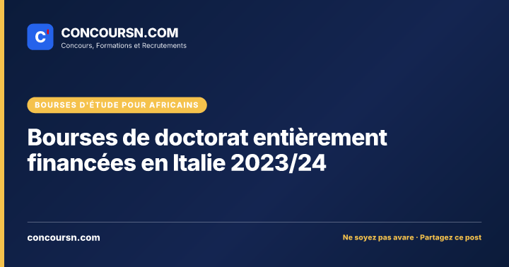 Illustration de l’article : Bourses de doctorat entièrement financées en Italie 2023/24