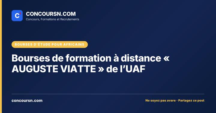 Illustration de l’article : Bourses de formation à distance « AUGUSTE VIATTE » de l’UAF
