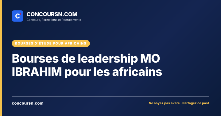 Illustration de l’article : Bourses de leadership MO IBRAHIM pour les africains