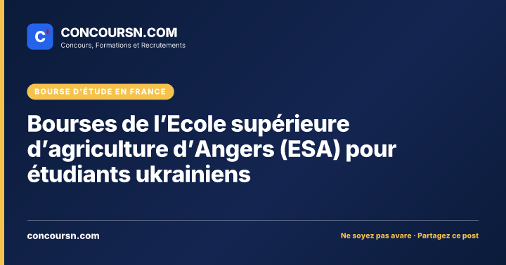 Illustration de l’article : Bourses de l’Ecole supérieure d’agriculture d’Angers (ESA) pour étudiants ukrainiens