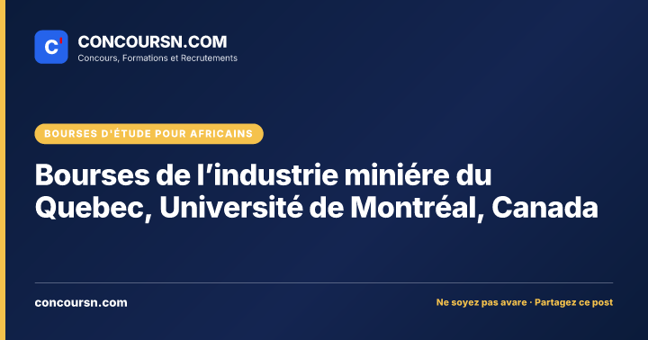Illustration de l’article : Bourses de l’industrie miniére du Quebec, Université de Montréal, Canada