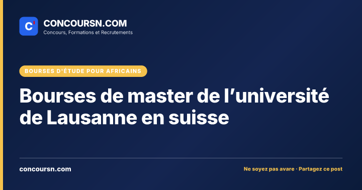 Illustration de l’article : Bourses de master de l’université de Lausanne en suisse