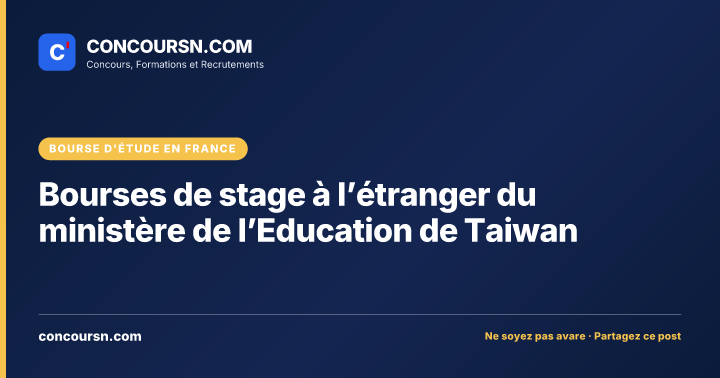 Illustration de l’article : Bourses de stage à l’étranger du ministère de l’Education de Taiwan