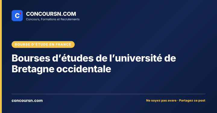 Bourses d’études de l’université de Bretagne occidentale