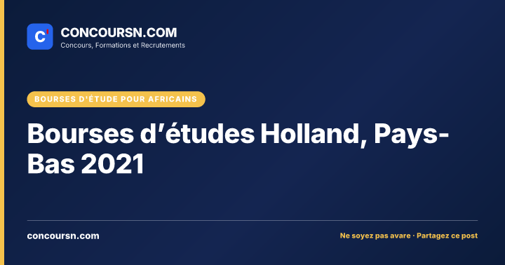 Illustration de l’article : Bourses d’études Holland, Pays-Bas 2021