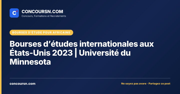 Bourses d’études internationales aux États-Unis 2023 | Université du Minnesota