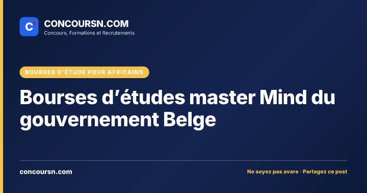 Illustration de l’article : Bourses d’études master Mind du gouvernement Belge