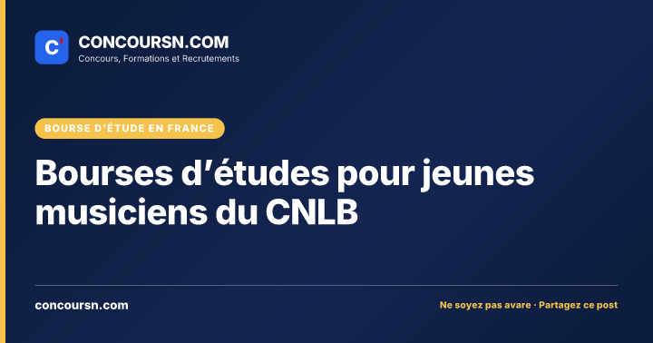 Illustration de l’article : Bourses d’études pour jeunes musiciens du CNLB