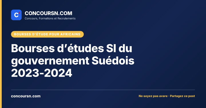 Illustration de l’article : Bourses d’études SI du gouvernement Suédois 2023-2024