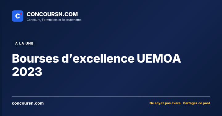 Illustration de l’article : Bourses d’excellence UEMOA 2023