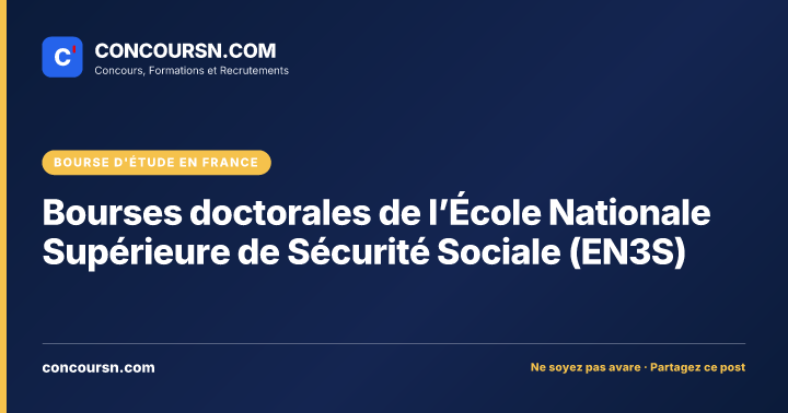 Illustration de l’article : Bourses doctorales de l’École Nationale Supérieure de Sécurité Sociale (EN3S)