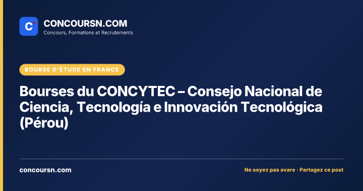 Illustration de l’article : Bourses du CONCYTEC – Consejo Nacional de Ciencia, Tecnología e Innovación Tecnológica (Pérou)