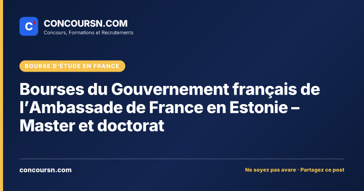 Illustration de l’article : Bourses du Gouvernement français de l’Ambassade de France en Estonie – Master et doctorat