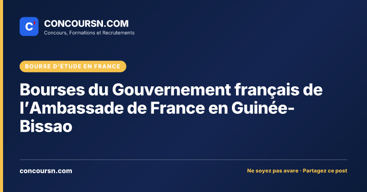 Illustration de l’article : Bourses du Gouvernement français de l’Ambassade de France en Guinée-Bissao