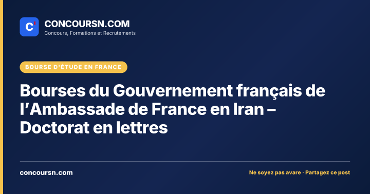 Illustration de l’article : Bourses du Gouvernement français de l’Ambassade de France en Iran – Doctorat en lettres