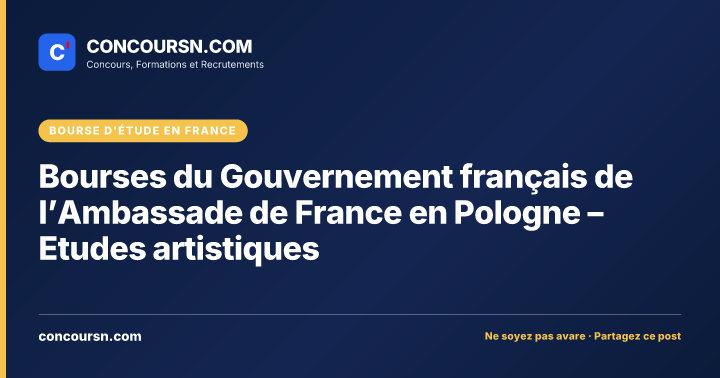 Illustration de l’article : Bourses du Gouvernement français de l’Ambassade de France en Pologne – Etudes artistiques