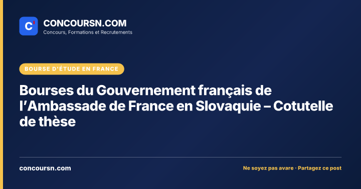 Illustration de l’article : Bourses du Gouvernement français de l’Ambassade de France en Slovaquie – Cotutelle de thèse