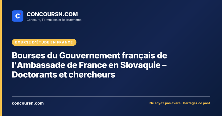 Illustration de l’article : Bourses du Gouvernement français de l’Ambassade de France en Slovaquie – Doctorants et chercheurs