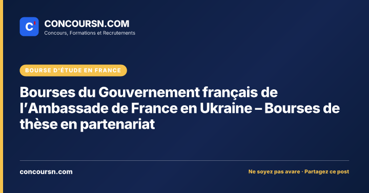 Illustration de l’article : Bourses du Gouvernement français de l’Ambassade de France en Ukraine – Bourses de thèse en partenariat