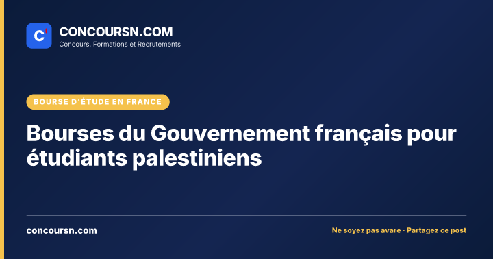 Illustration de l’article : Bourses du Gouvernement français pour étudiants palestiniens
