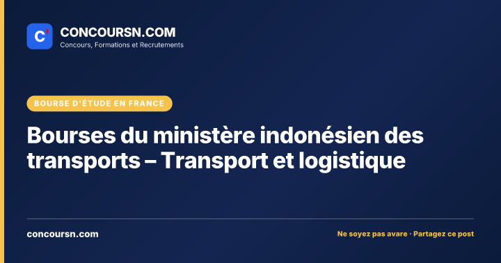 Illustration de l’article : Bourses du ministère indonésien des transports – Transport et logistique