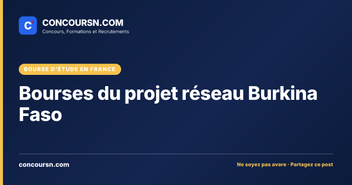 Illustration de l’article : Bourses du projet réseau Burkina Faso