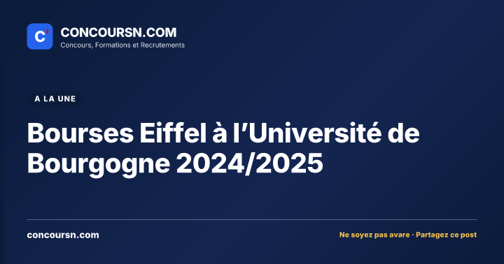 Illustration de l’article : Bourses Eiffel à l’Université de Bourgogne 2024/2025