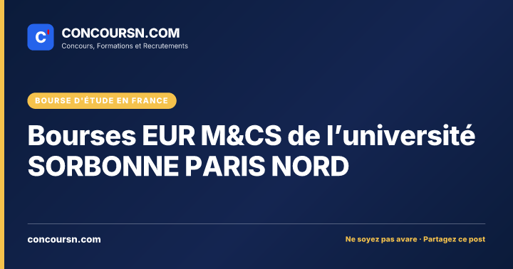 Illustration de l’article : Bourses EUR M&CS de l’université SORBONNE PARIS NORD