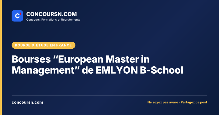 Illustration de l’article : Bourses “European Master in Management” de EMLYON B-School