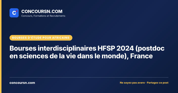 Illustration de l’article : Bourses interdisciplinaires HFSP 2024 (postdoc en sciences de la vie dans le monde), France