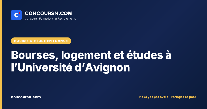 Bourses, logement et études à l’Université d’Avignon