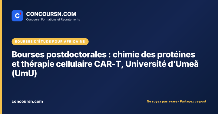 Illustration de l’article : Bourses postdoctorales : chimie des protéines et thérapie cellulaire CAR-T, Université d’Umeå (UmU)